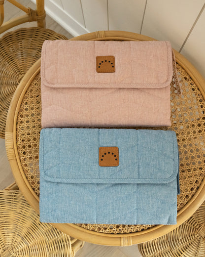 Quilted Diaper Changing Clutch Purse : Color: Pink