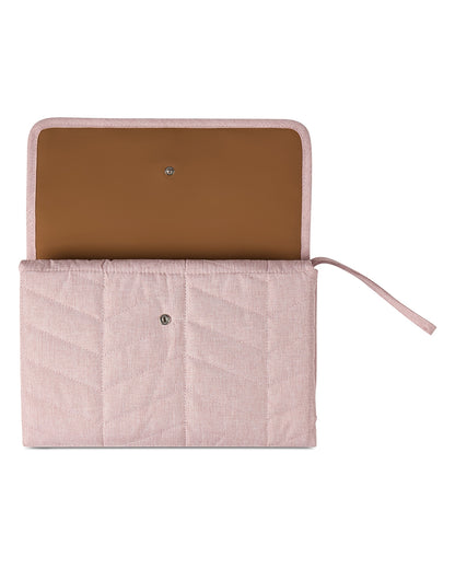 Quilted Diaper Changing Clutch Purse : Color: Pink