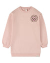Girls "Smiles All Around" Cotton-Rich Fleece Sweatshirt Dress