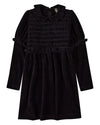 Girls Cotton-Rich Velour Smocked Below-Knee Long Midi Dress