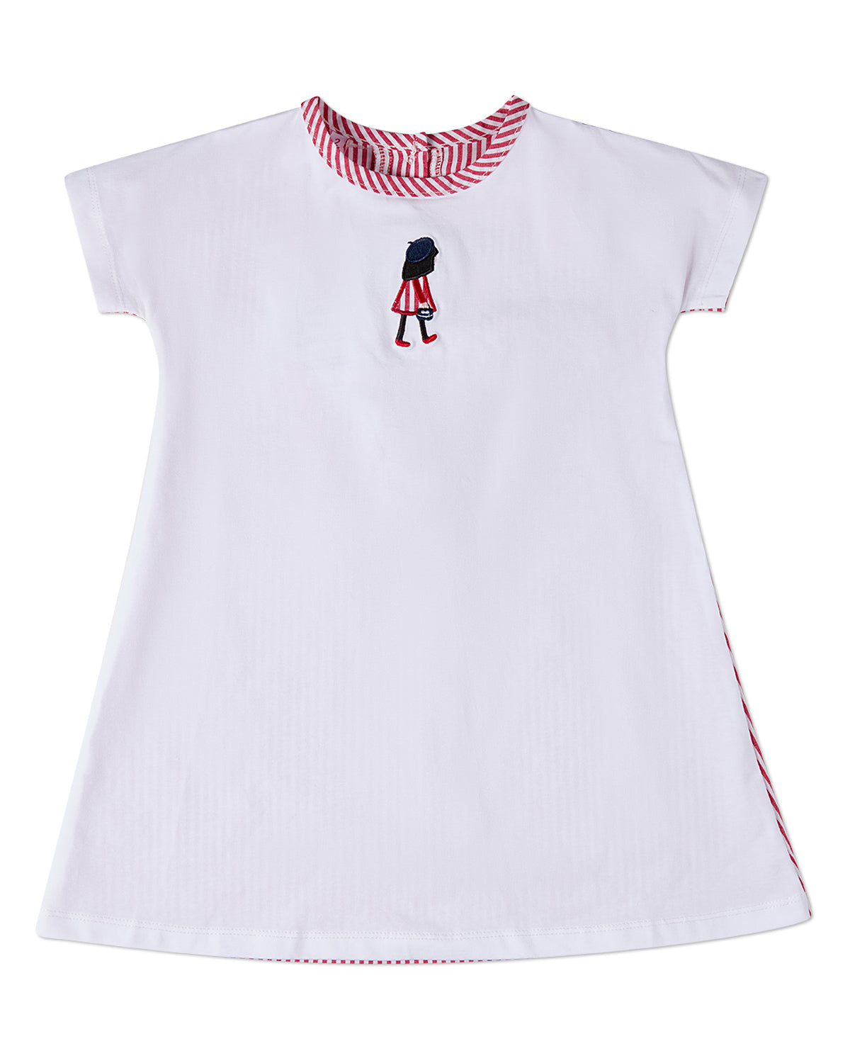 Girls Striped/Solid "The Girl's Favorite Purse" Cotton-Rich A-Line Dress