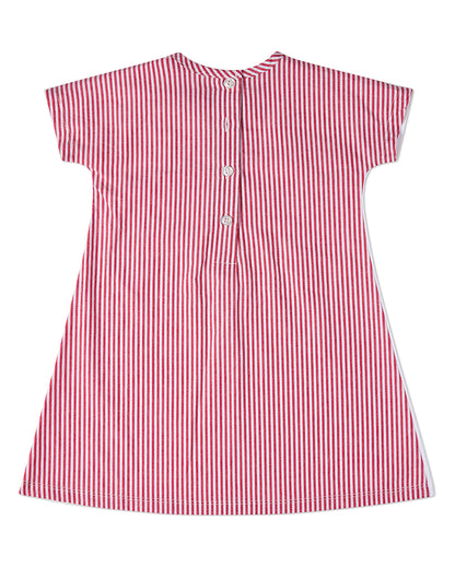 Girls Striped/Solid "The Girl's Favorite Purse" Cotton-Rich A-Line Dress