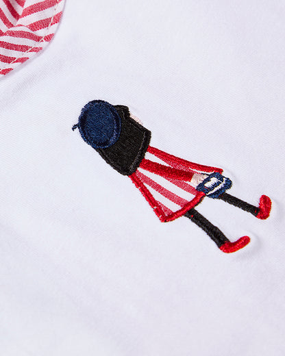 Girls Striped/Solid "The Girl's Favorite Purse" Cotton-Rich A-Line Dress