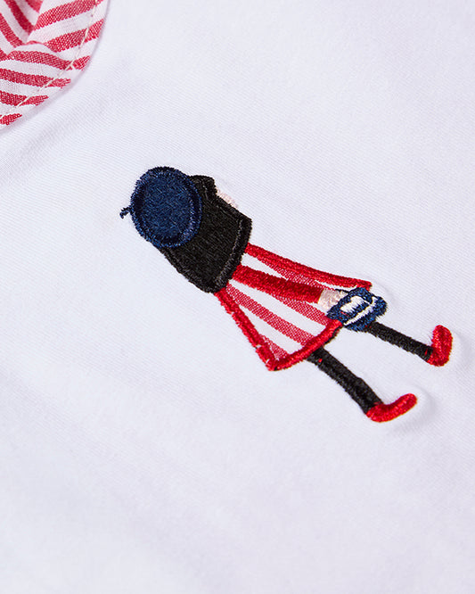 Girls Striped/Solid "The Girl's Favorite Purse" Cotton-Rich A-Line Dress