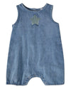 Baby and Toddler Boys "Petit Etoile" Cotton Denim Shorts-Style Romper