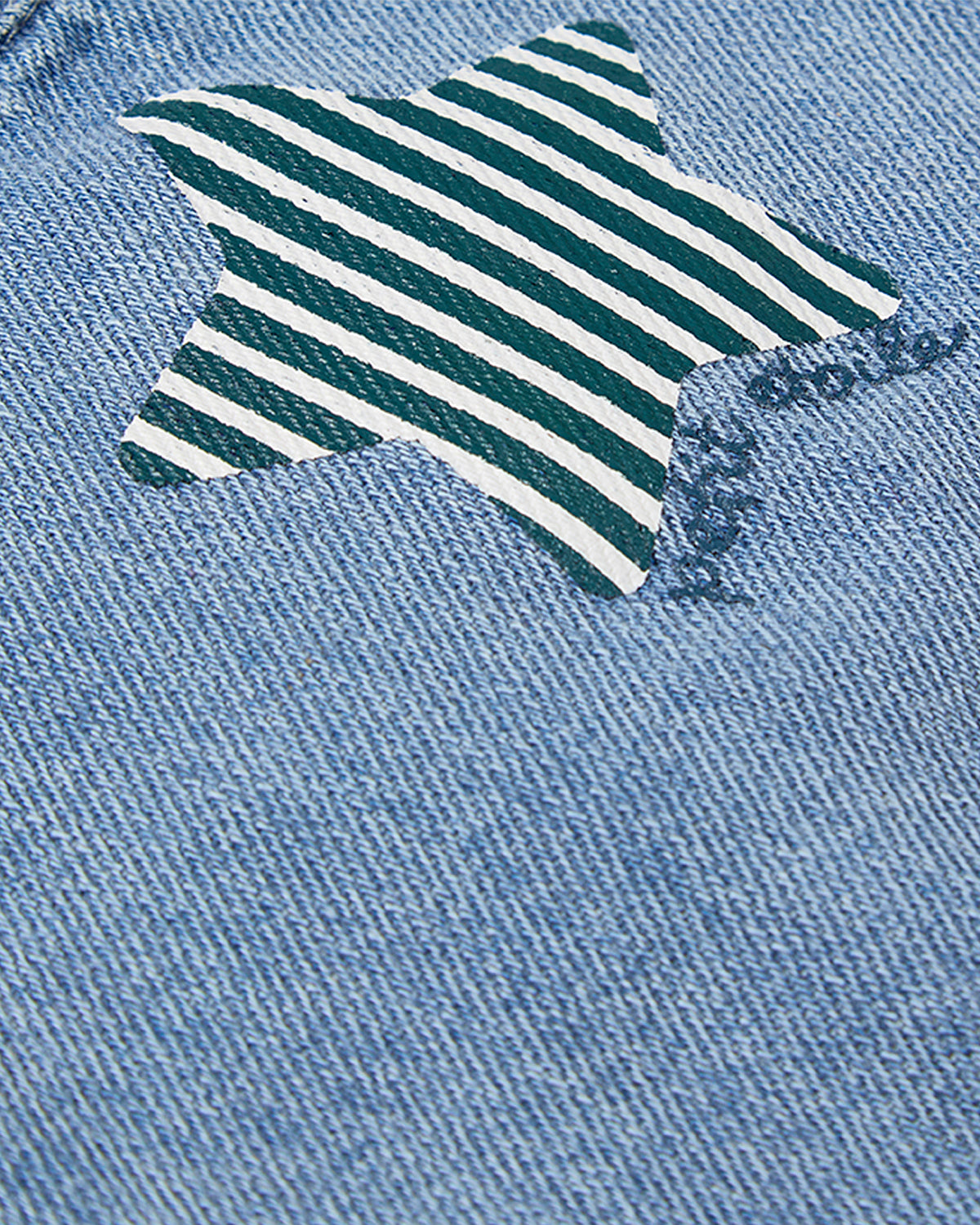 Baby and Toddler Boys "Petit Etoile" Cotton Denim Shorts-Style Romper
