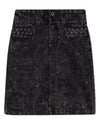 Girls 100% Cotton Denim Long Skirt with Braided-Trim Pockets