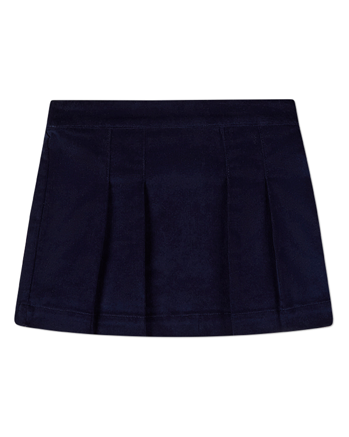 Girls Cotton-Rich Fine-Wale Corduroy Pleated Pull-On Above-Knee Skirt