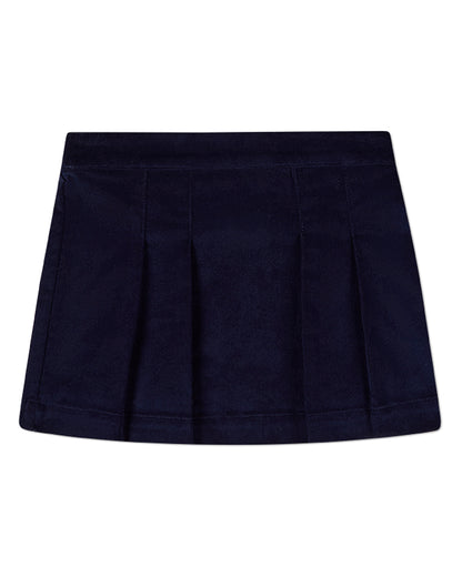 Girls Cotton-Rich Fine-Wale Corduroy Pleated Pull-On Above-Knee Skirt