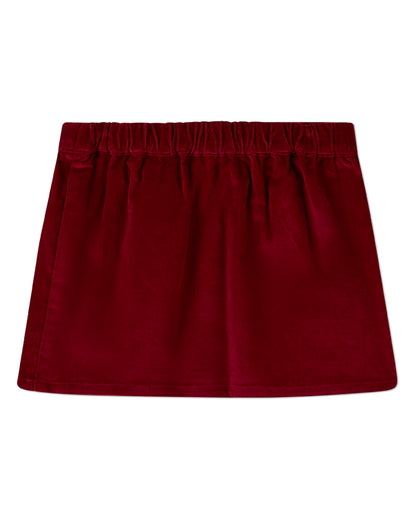 Girls Faux-Button Cotton-Rich Fine-Wale Corduroy Above-Knee Skirt