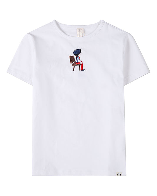 Boys Embroidered "The Boy's Favorite Seat" Cotton-Rich Short-Sleeve T-Shirt