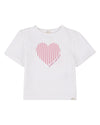 Girls "Petit Amour" Heart-Themed Cotton-Rich Short-Sleeve T-Shirt