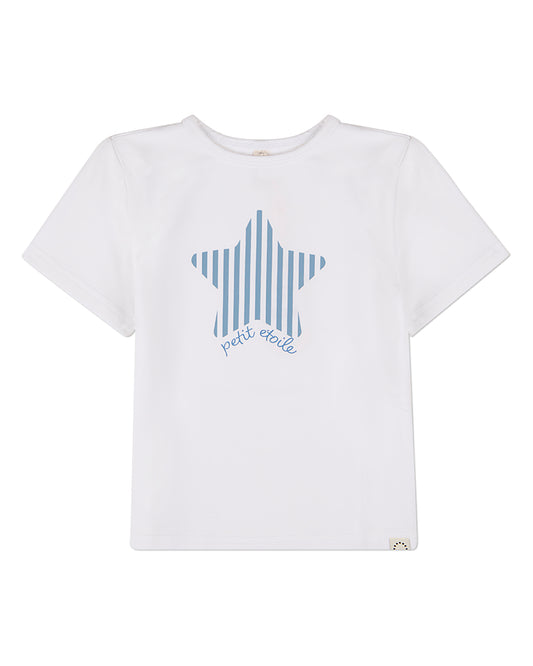 Boys "Petit Etoile" Cotton-Rich Star-Themed Short-Sleeve T-Shirt