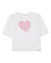 Girls "Petit Amour" Heart-Themed Cotton-Rich 3/4-Sleeve T-Shirt