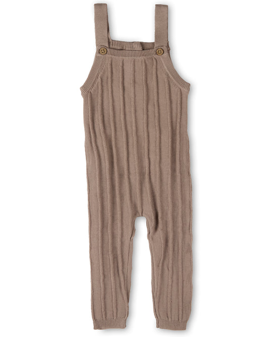 Baby and Toddler Raised 3D Knit 100% Cotton Ribbed Jumpsuit