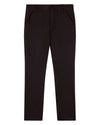 Boys Rayon-Blend 2-Pocket Solid-Color Stretch Knit Dress Pants