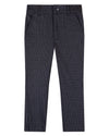 Boys Plaid-Print Rayon-Blend 2-Pocket Stretch Knit Dress Pant