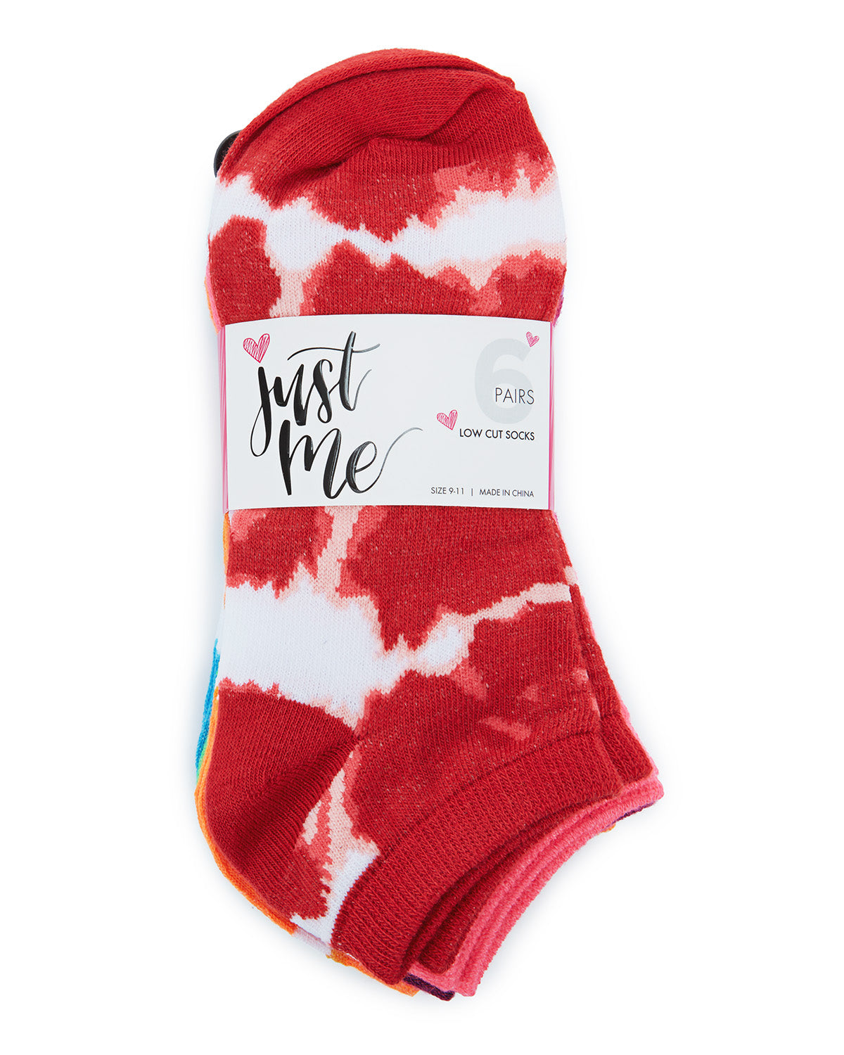 Women's 6 Pair Pack Tie Dye Low Cut Socks : Color: Assorted