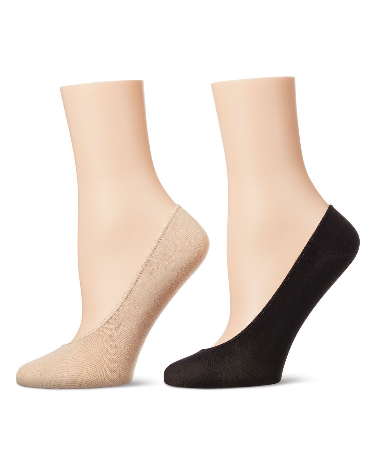 Women's 6 Pair Pack Barely There Micro Liner No-Show Socks : Color: Black