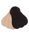 Women's 6 Pair Pack Barely There Micro Liner No-Show Socks : Color: Black-Nude
