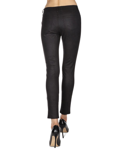 Women's Larmes Crocodile Print Jean Leggings : Color: Camel