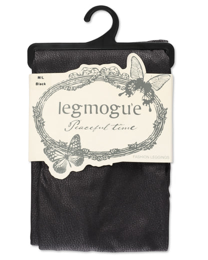 Women's Palleja Cobbled Leather Look Leggings : Color: Black