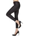 Women's Palleja Cobbled Leather Look Leggings : Color: Black