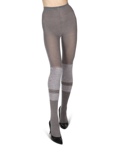 Women's Fuzzy Lush Soft Cotton Blend Sweater Tights : Color: Black