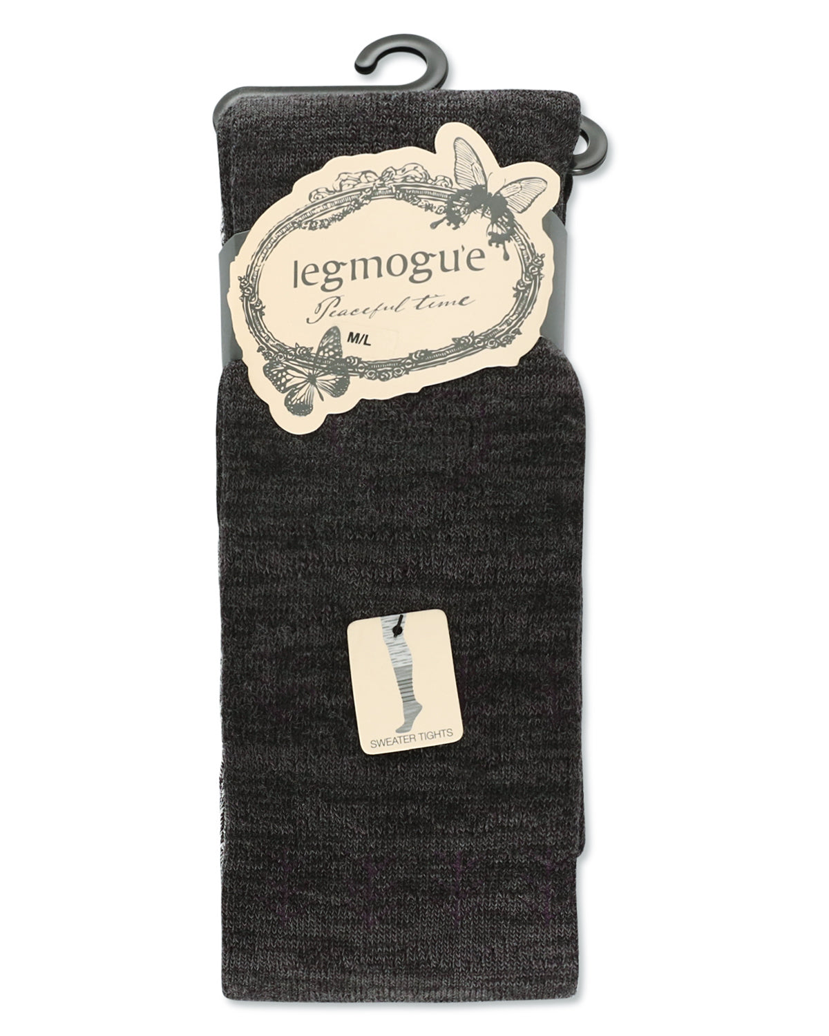 Women's Scallop Mix Two Tone Cotton Blend Sweater Tights : Color: Blue