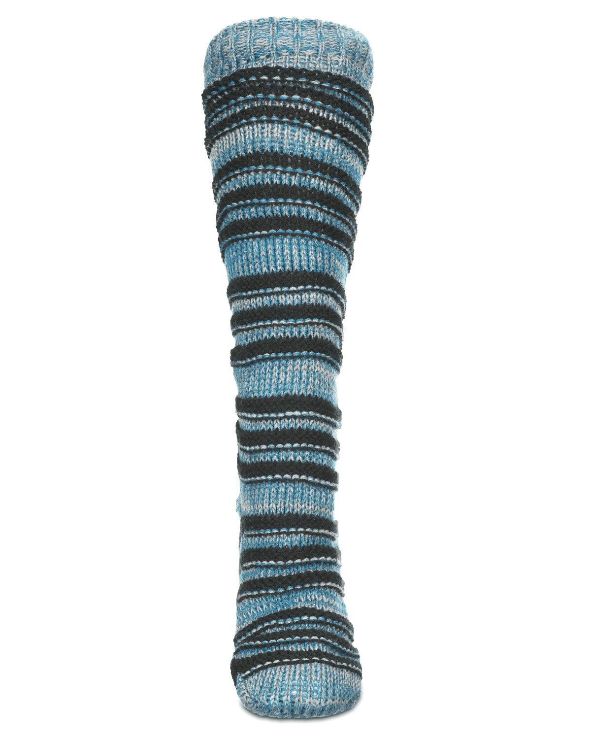 Women's Tri Line Sherpa-Lined Lounge Sock : Color: Blue