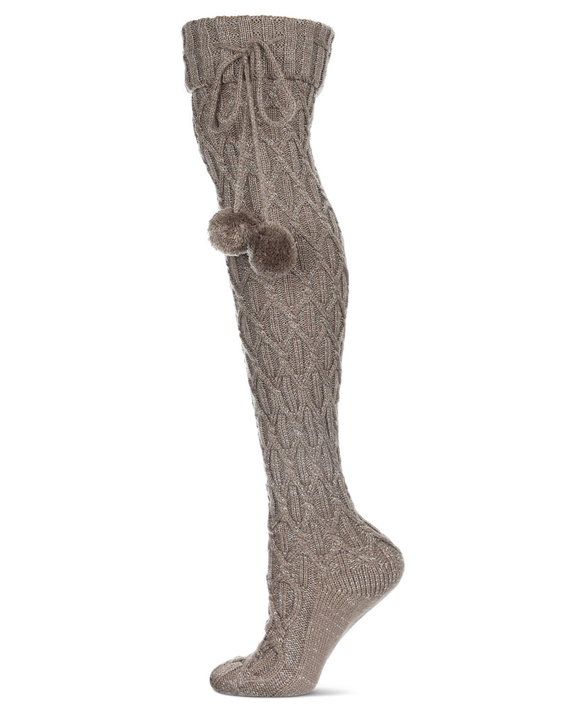 Women's Interdiamond Chunky Knit Over The Knee Warm Sock