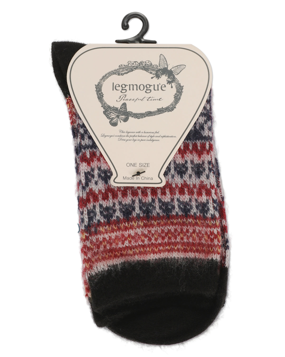 Women's Holiday Wonder Fairisle Soft-fit Crew Socks : Color: Black