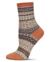 Women's Holiday Wonder Fairisle Soft-fit Crew Socks : Color: Brown