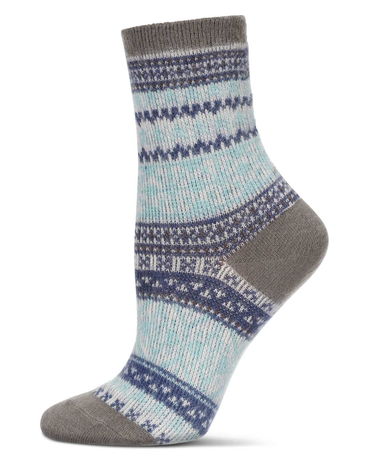 Women's Holiday Wonder Fairisle Soft-fit Crew Socks : Color: Gray