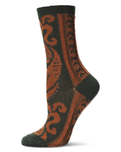 Women's S-Swirl Super Comfi Soft-Fit Crew Sock : Color: Green