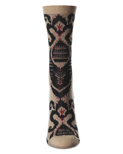 Women's S-Swirl Super Comfi Soft-Fit Crew Sock : Color: Black