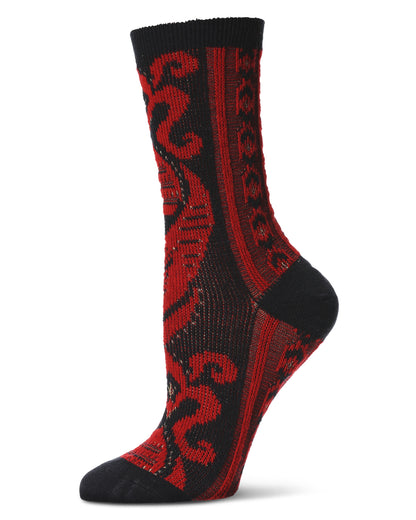 Women's S-Swirl Super Comfi Soft-Fit Crew Sock : Color: Navy