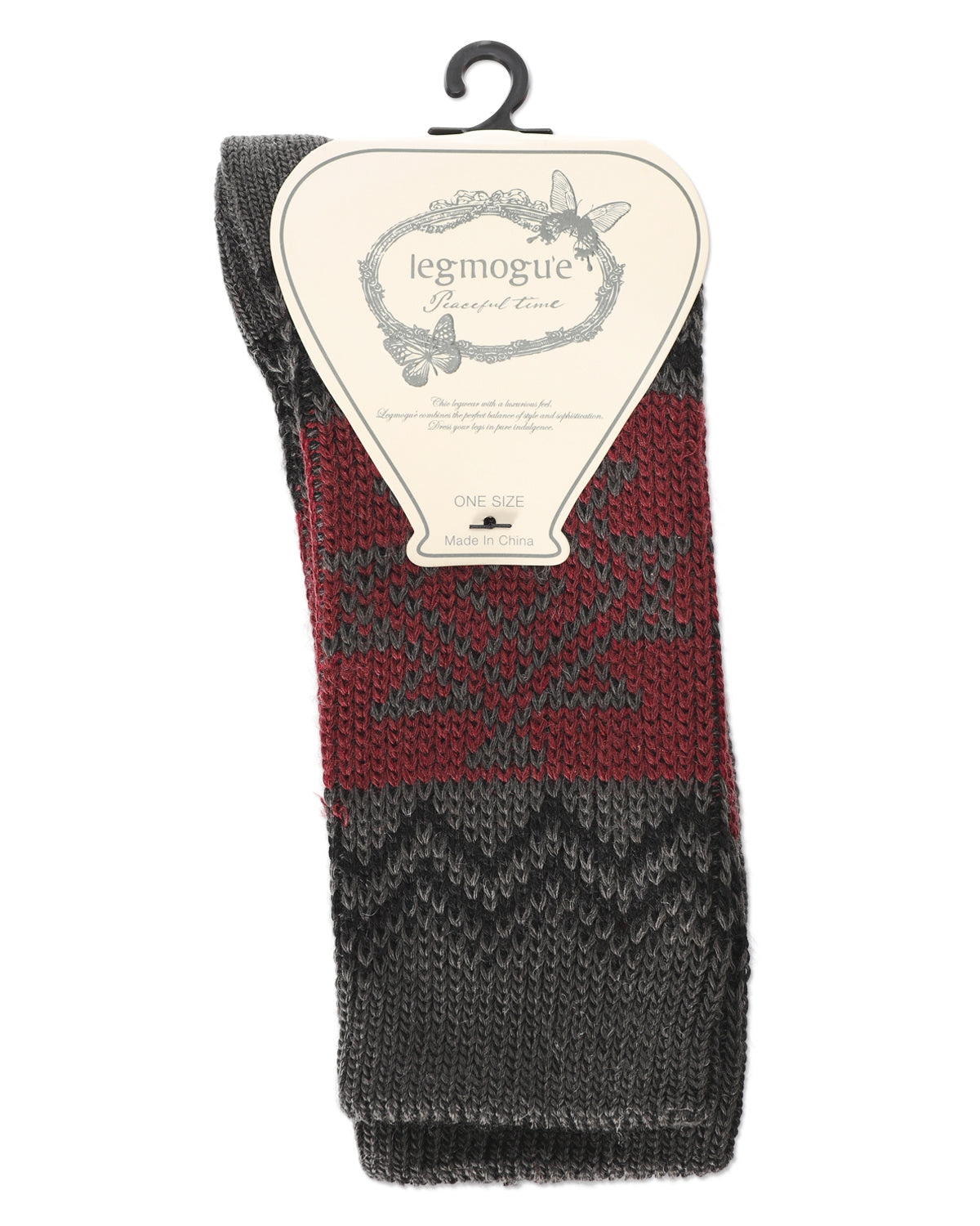 Women's Diamond Line Fashion Soft-Fit Crew Sock : Color: Black