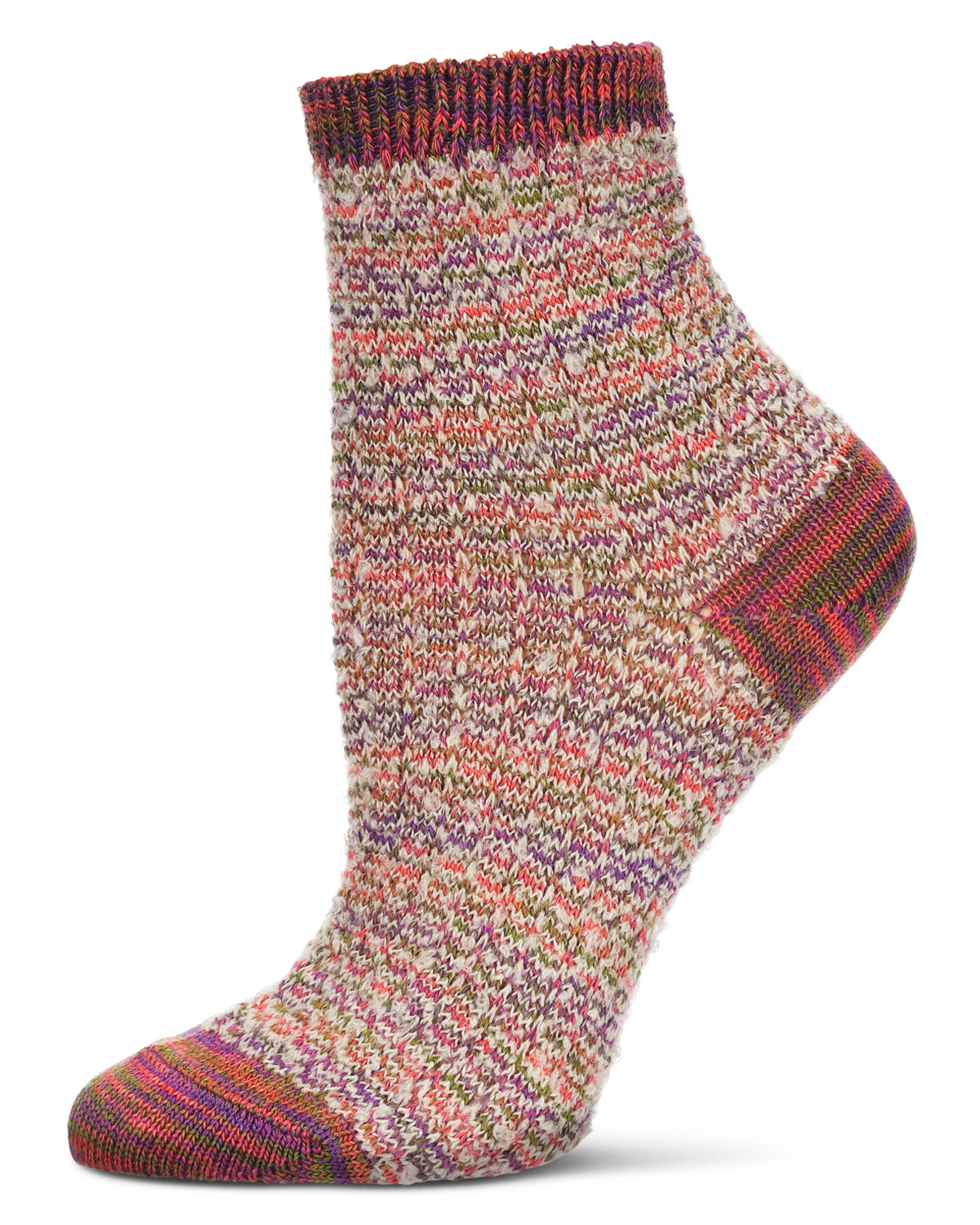 Women's Colorswash Soft-Fit Cotton-Rich Crew Sock : Color: Purple