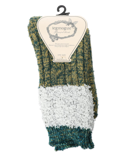Women's Distinctone Stripe Soft-Fit Wool Blend Crew Socks : Color: Blue