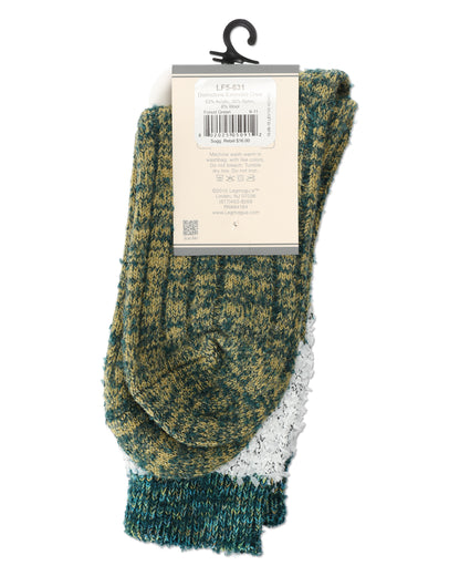 Women's Distinctone Stripe Soft-Fit Wool Blend Crew Socks : Color: Blue