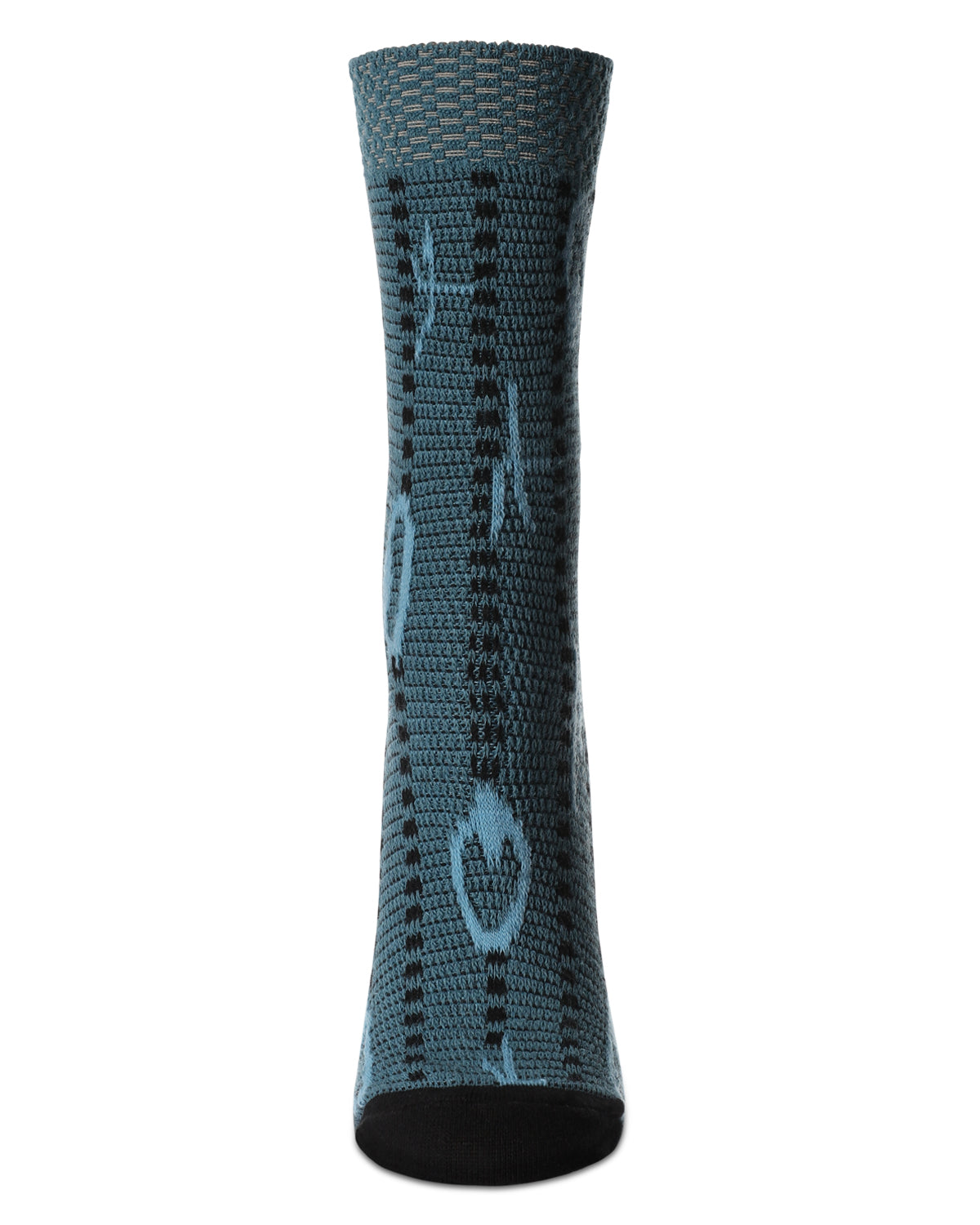 Women's Beautiful Peacock Pattern Soft-Fit Crew Sock : Color: Blue