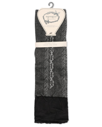 Women's Pretty Peacock Cotton Blend Over The Knee Sock : Color: Black