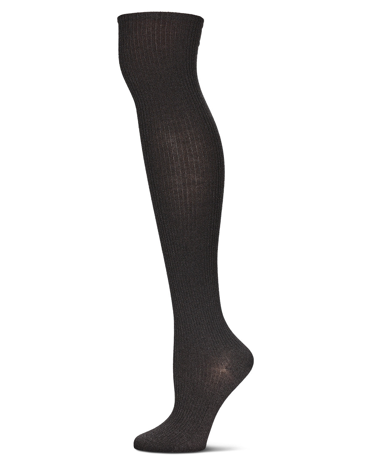 Women's Textured Tone Over The Knee Cotton Blend Warm Sock : Color: Black