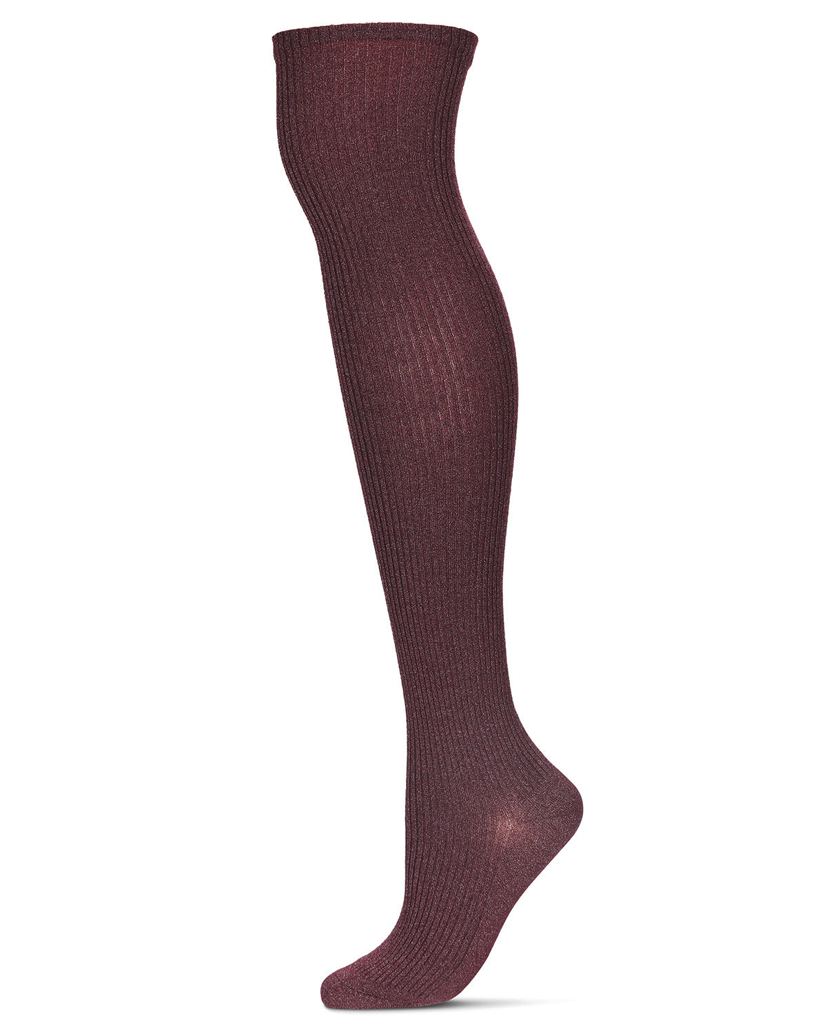 Women's Textured Tone Over The Knee Cotton Blend Warm Sock : Color: Purple