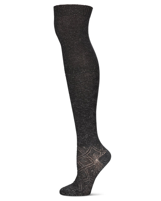 Women's Dashing Diamond Over The Knee Warm Cotton Blend Sock : Color: Black