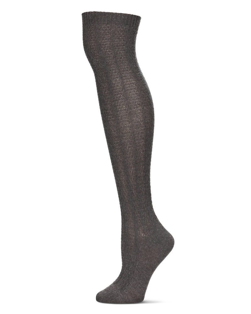Women's Textured Rib Knit Over The Knee Warm Sock