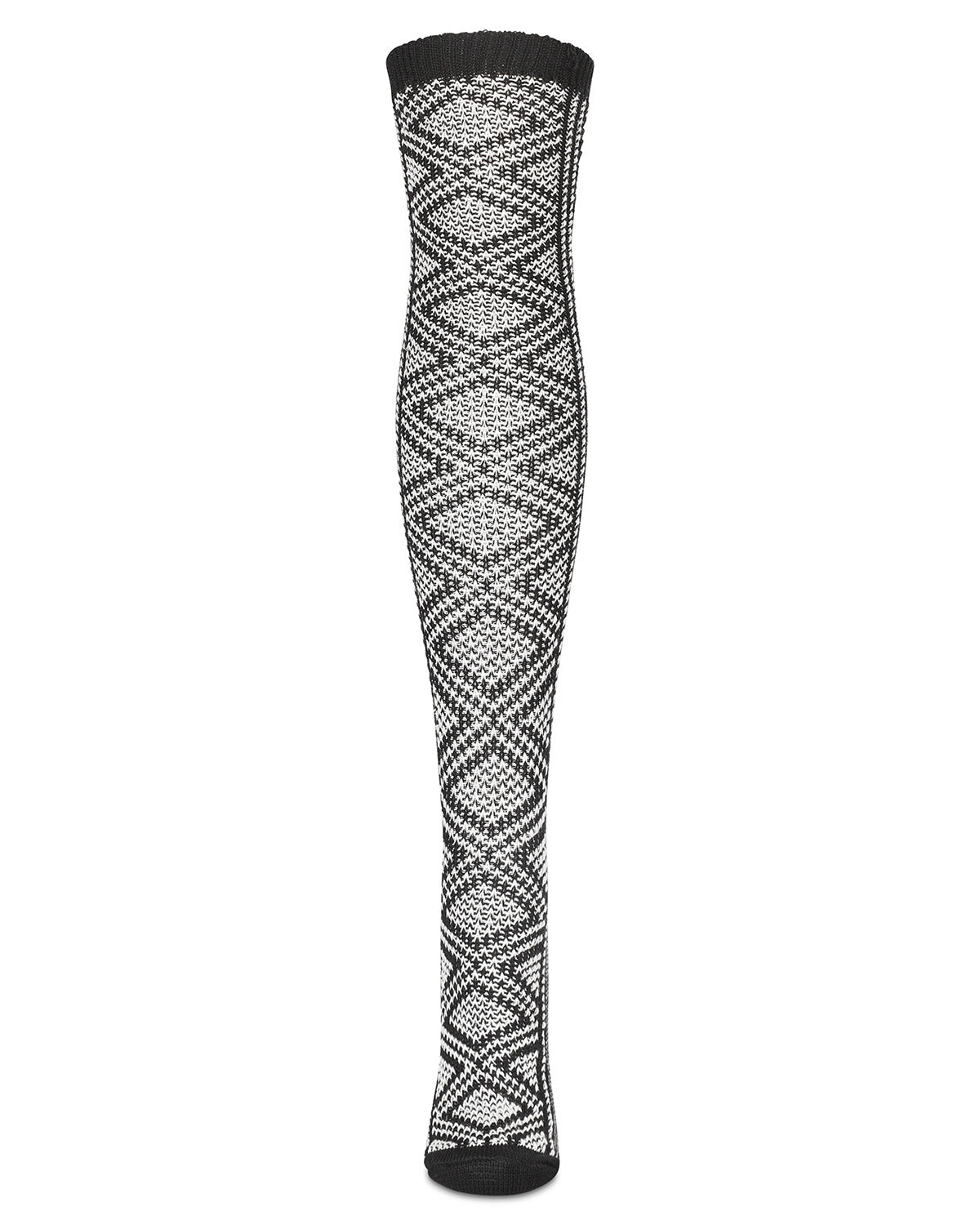 Women's Diamond Tone Over The Knee Warm Sock : Color: Black