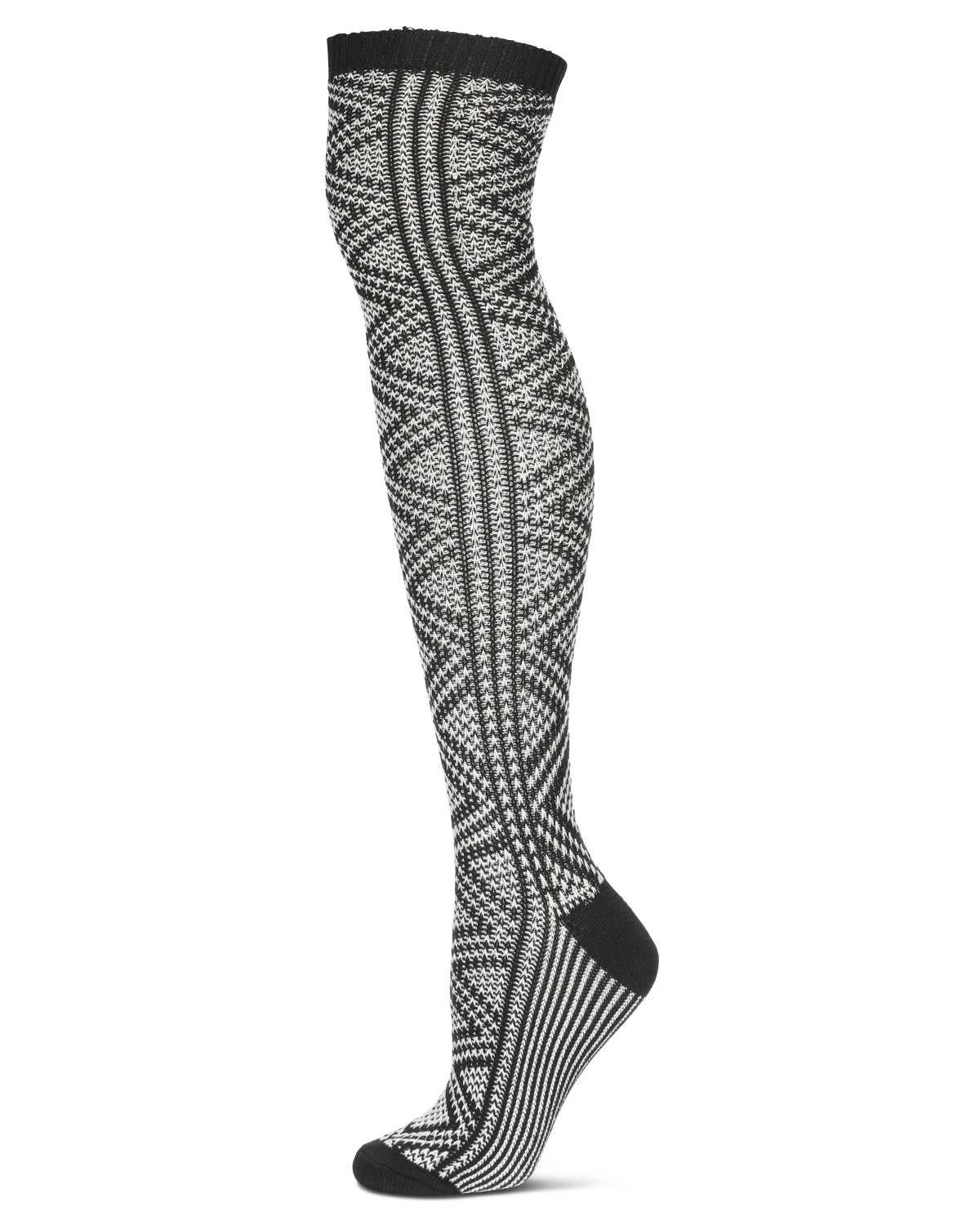 Women's Diamond Tone Over The Knee Warm Sock : Color: Dark Gray Heather