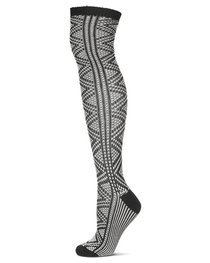 Women's Diamond Tone Over The Knee Warm Sock : Color: Dark Gray Heather